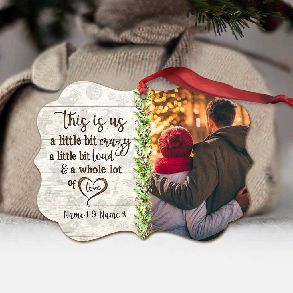 This Is Us - Personalized Christmas Couple Ornament (Printed On Both Sides)