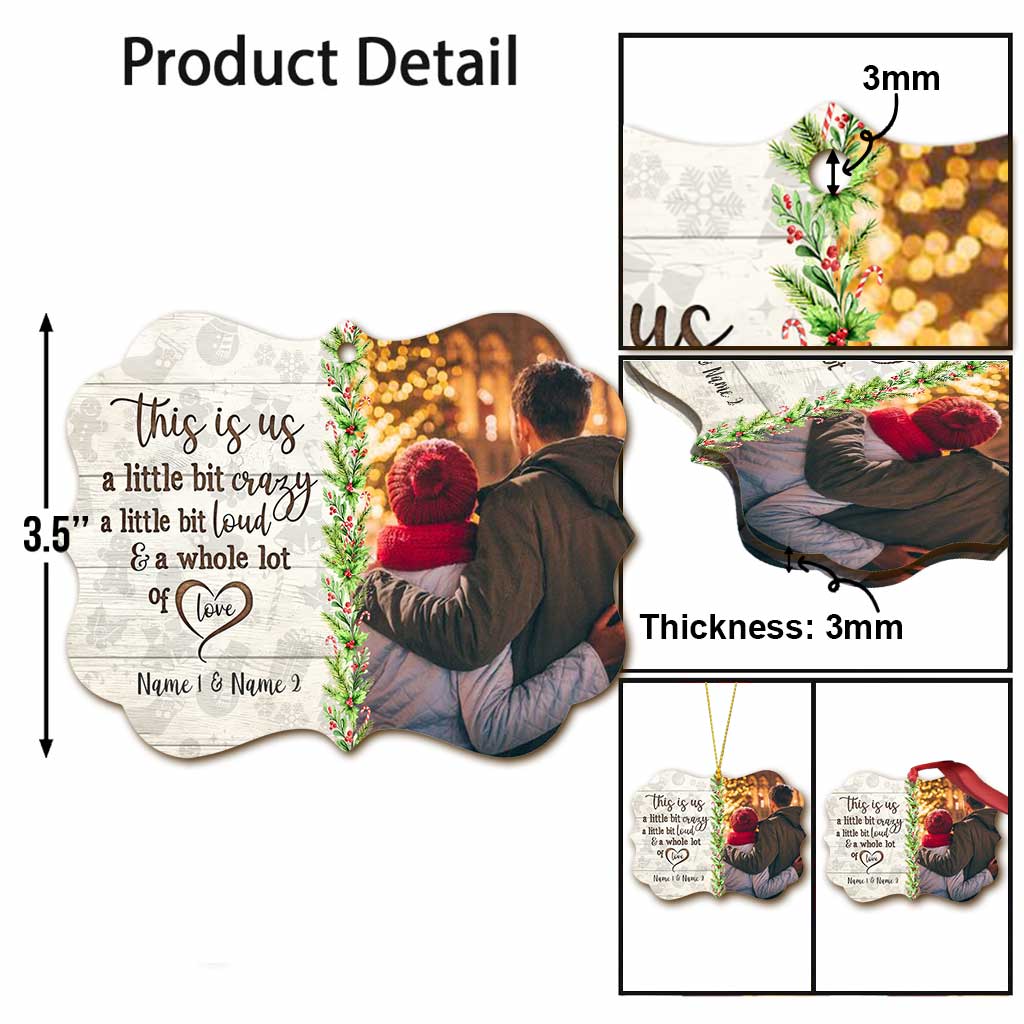 This Is Us - Personalized Christmas Couple Ornament (Printed On Both Sides)
