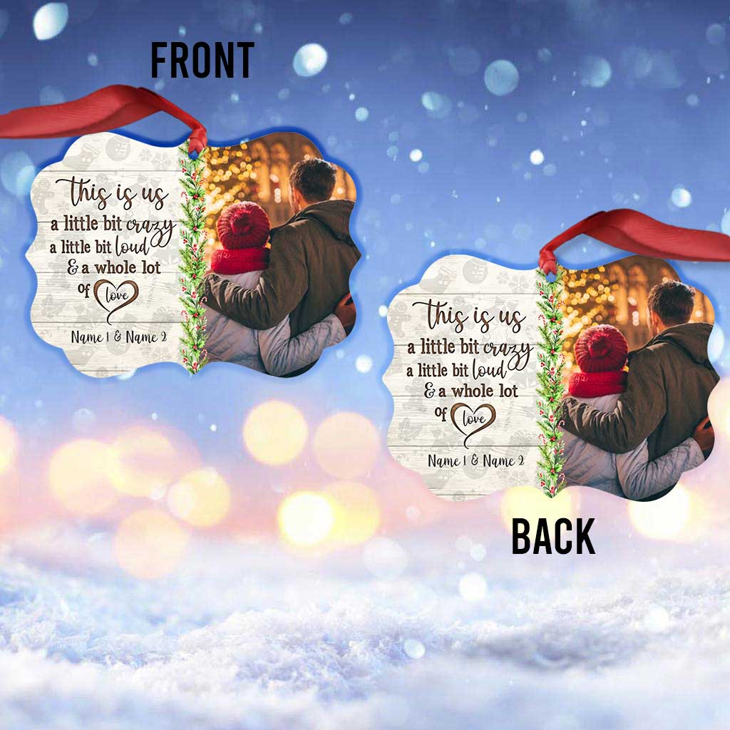 This Is Us - Personalized Christmas Couple Ornament (Printed On Both Sides)
