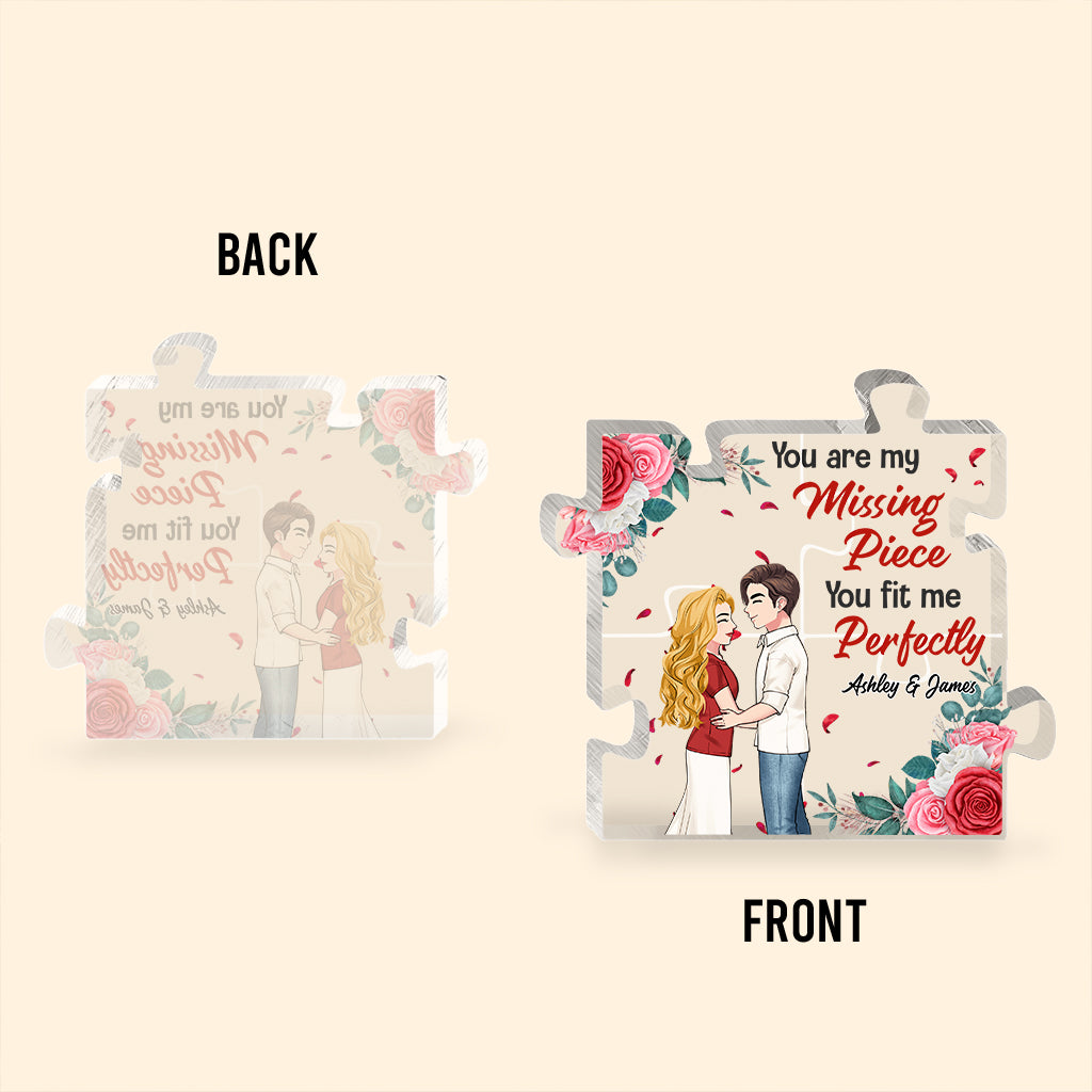 You Are My Missing Piece - Personalized Couple Custom Shaped Acrylic Plaque