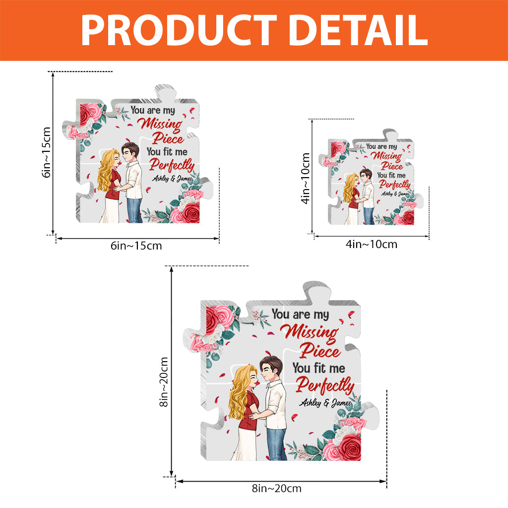 You Are My Missing Piece - Personalized Couple Custom Shaped Acrylic Plaque