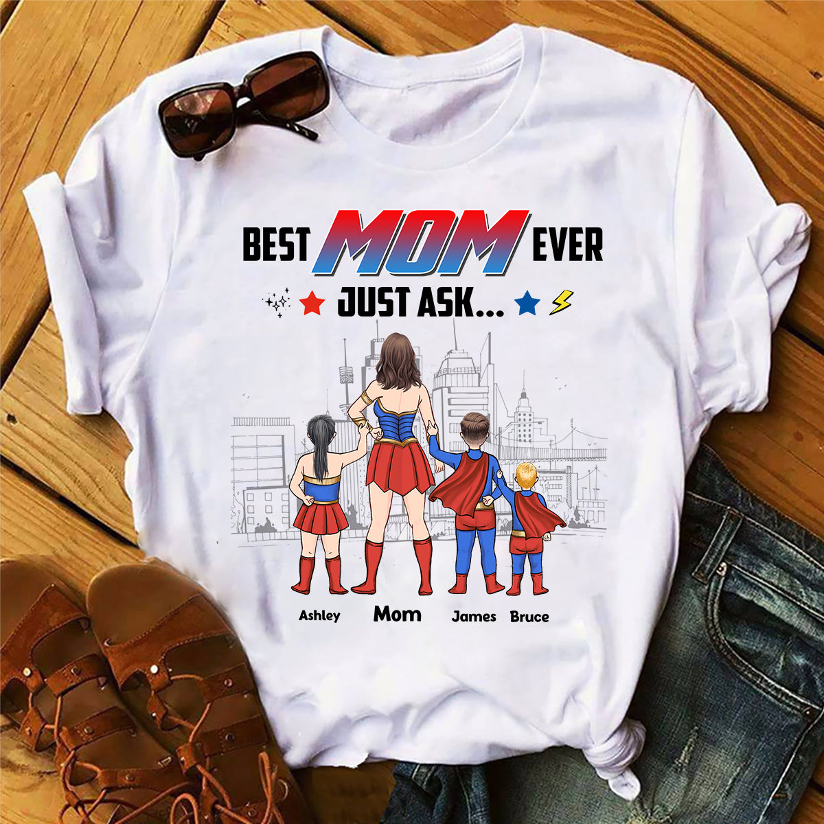 Supermom - Personalized Mother T-shirt and Hoodie