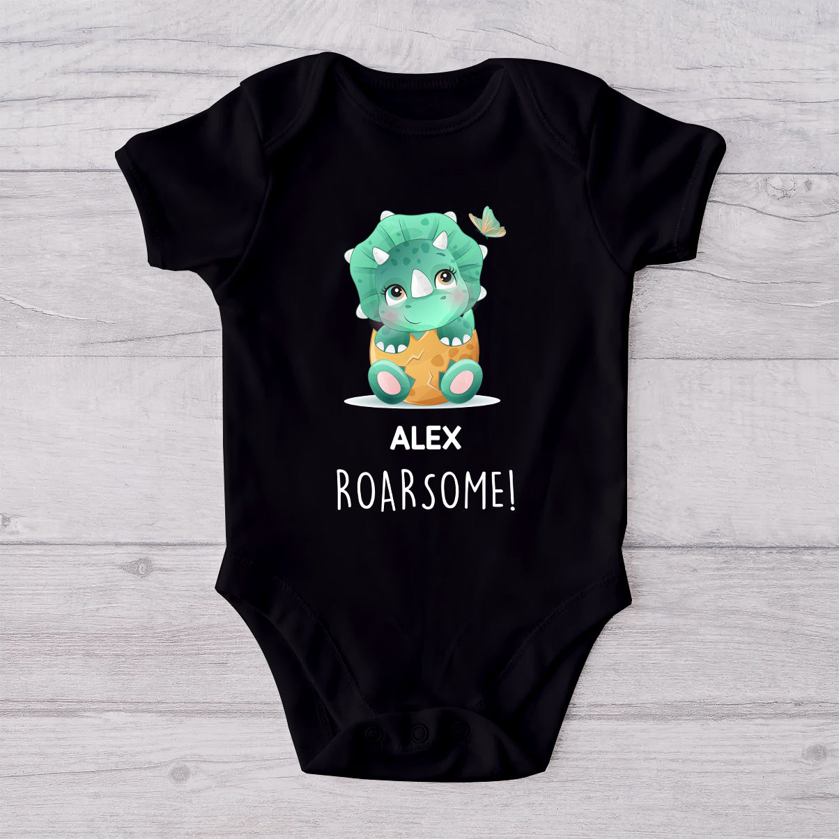 Together We're Roarsome - Personalized Father T-shirt And Baby Onesie