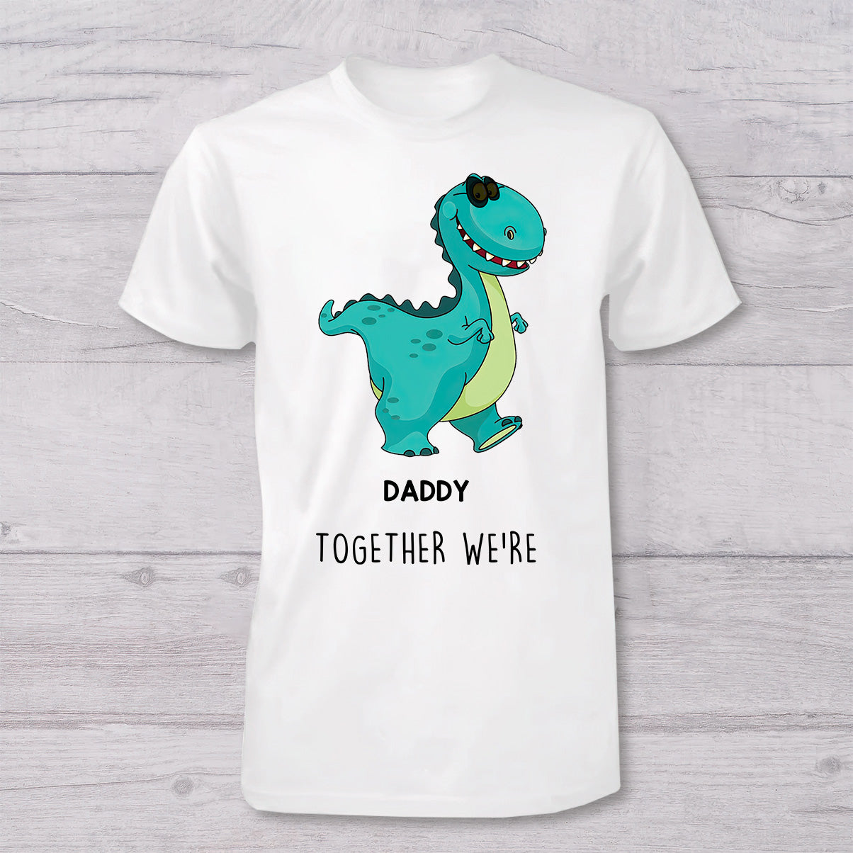 Together We're Roarsome - Personalized Father T-shirt And Baby Onesie