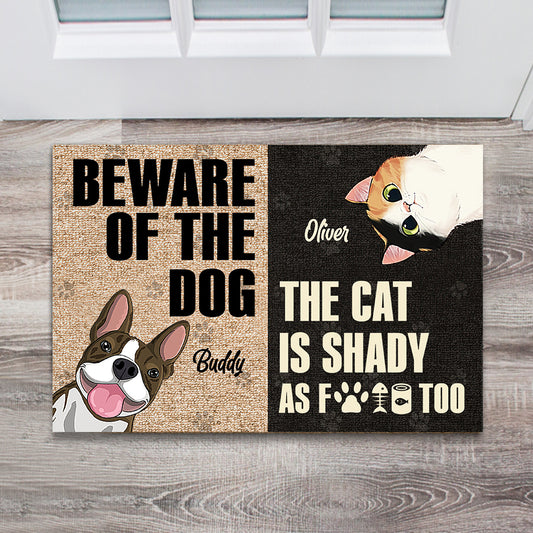 Beware Of The Dog - Personalized Dog Doormat