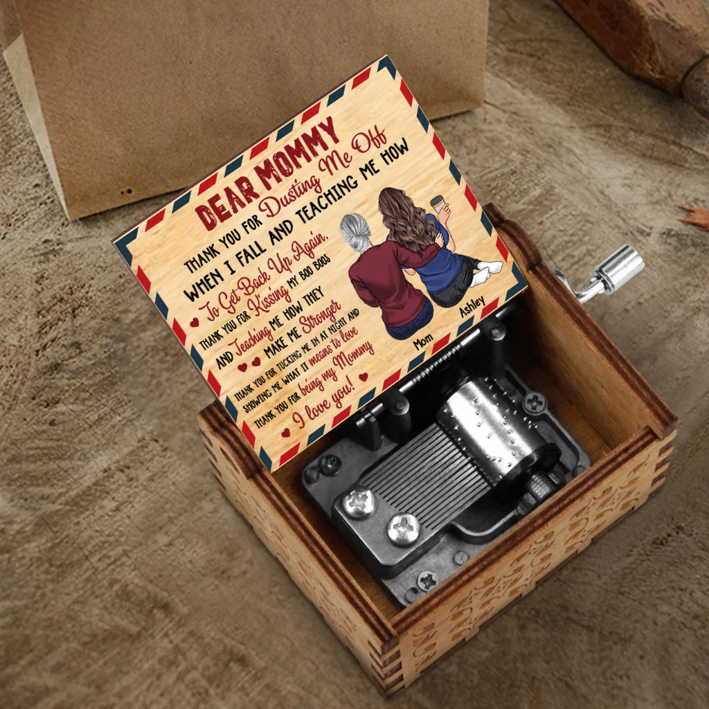 Dear Mom - Personalized Mother's Day Mother Hand Crank Music Box