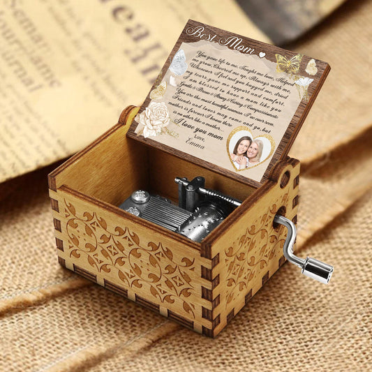 Best Mom - Personalized Mother's Day Mother Hand Crank Music Box