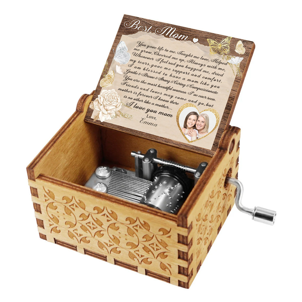 Best Mom - Personalized Mother's Day Mother Hand Crank Music Box