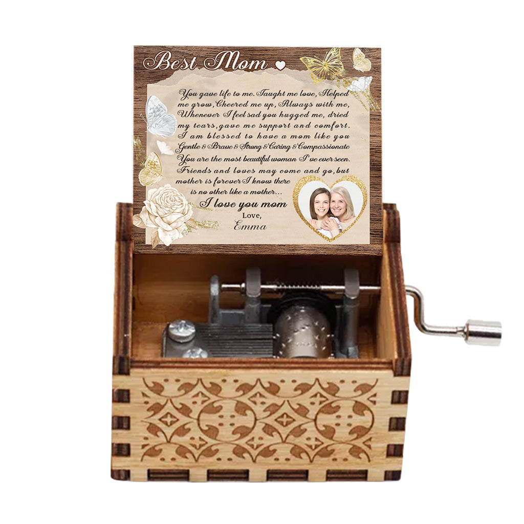Best Mom - Personalized Mother's Day Mother Hand Crank Music Box