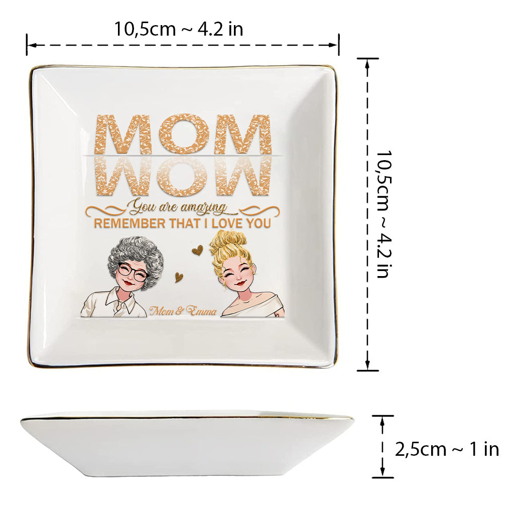 Wow Mom You Are Amazing - Personalized Mother's Day Mother Jewelry Dish