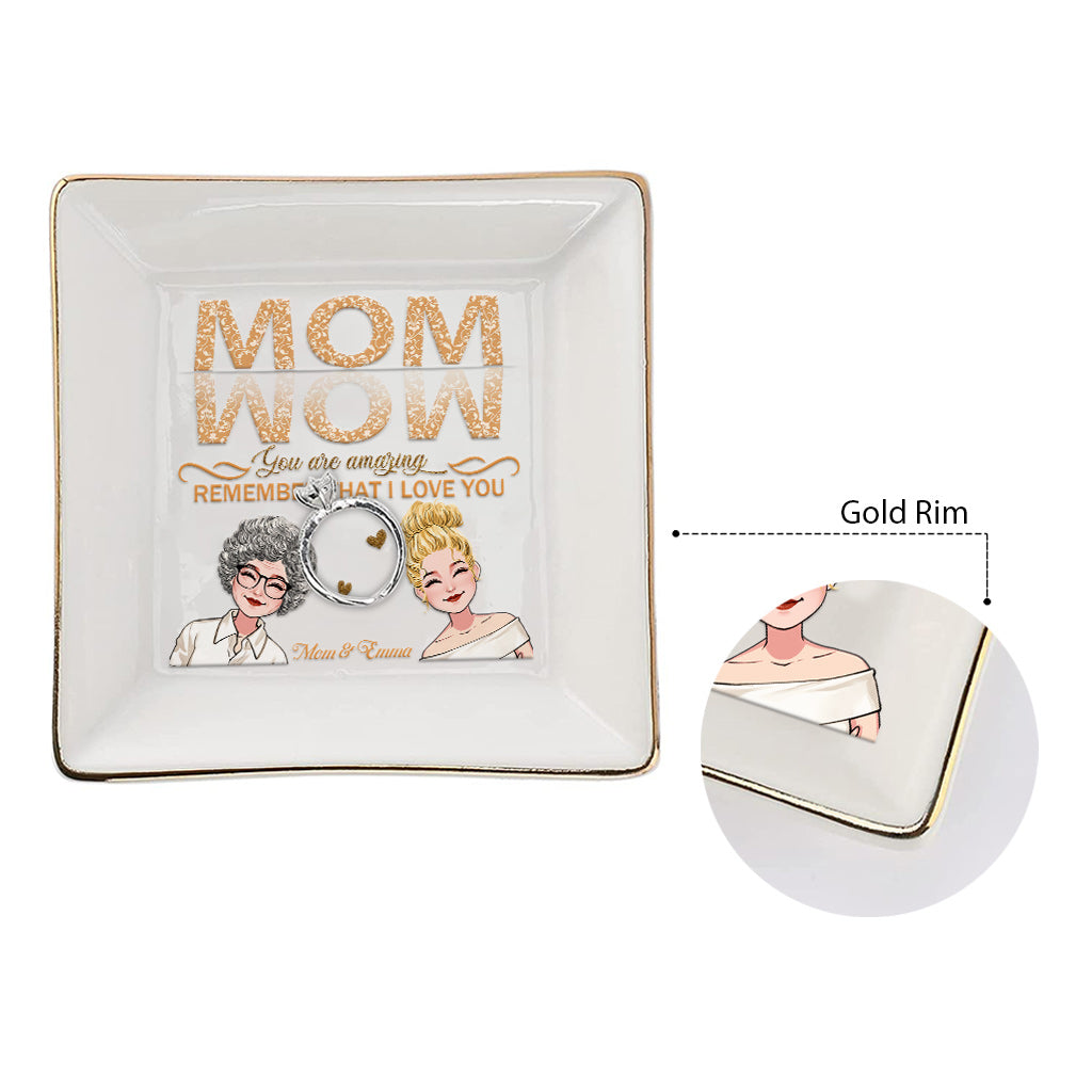 Wow Mom You Are Amazing - Personalized Mother's Day Mother Jewelry Dish