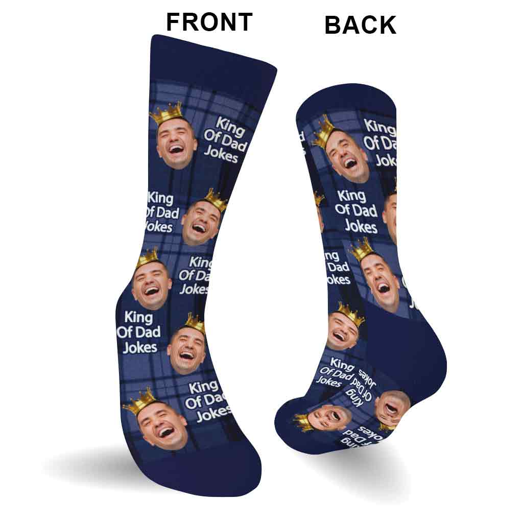 King Of Dad Jokes - Personalized Father's Day Father Socks