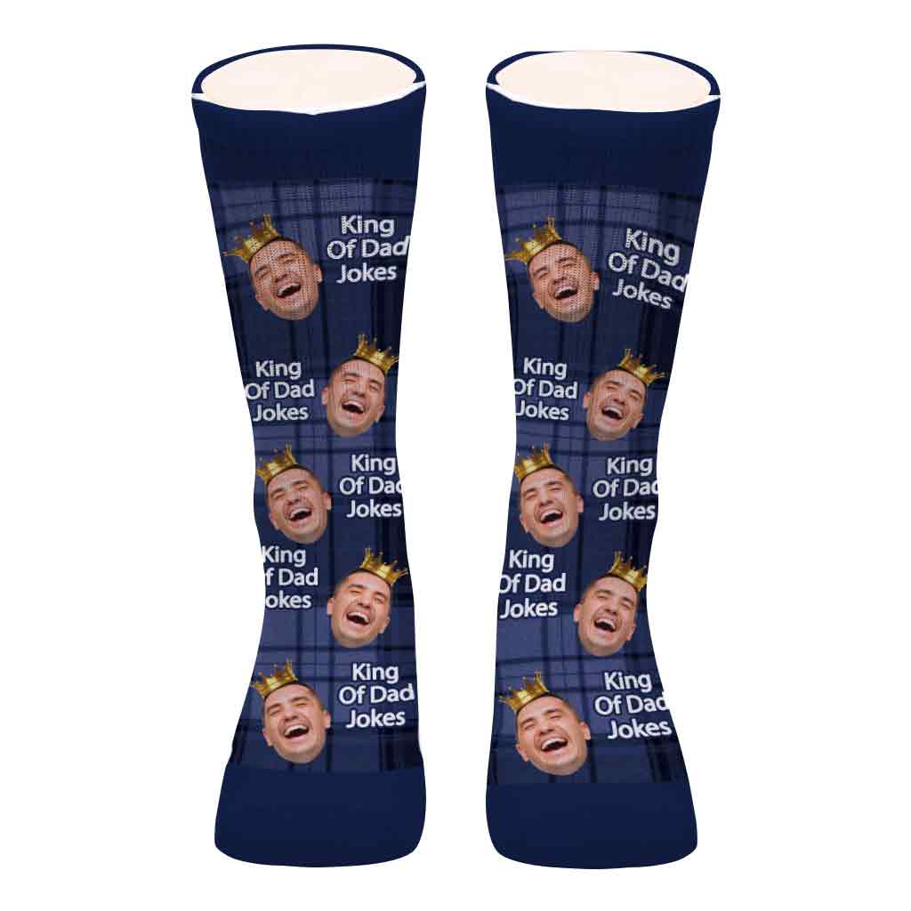 King Of Dad Jokes - Personalized Father's Day Father Socks