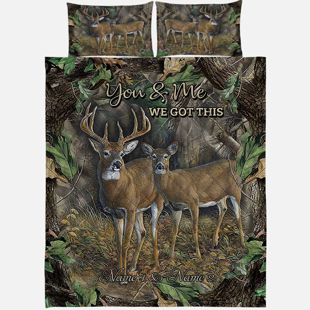 Toi et moi, on gère ça - Ensemble de courtepointe de chasse personnalisé