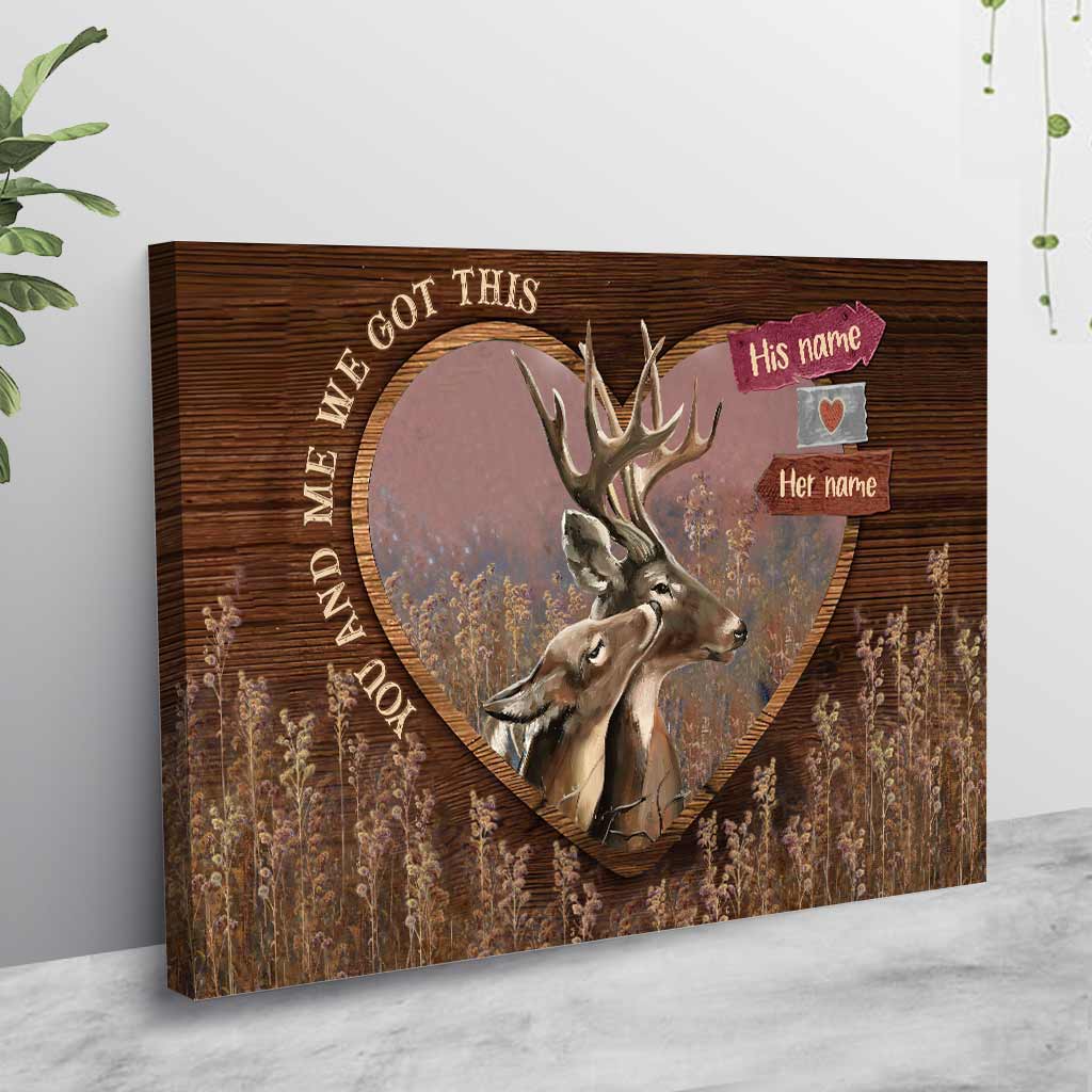 Du und ich, wir schaffen das – Personalisiertes Jagdposter für Paare