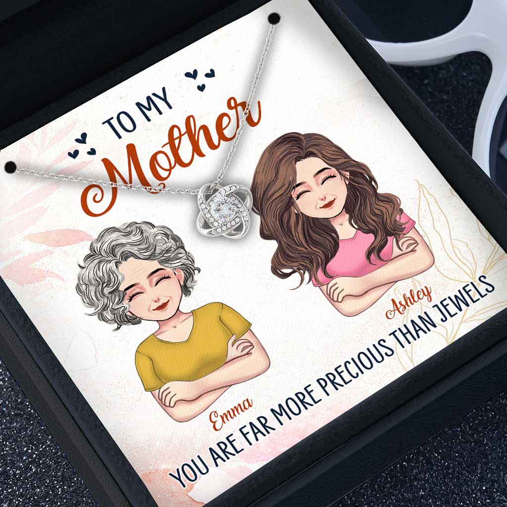 Far More Precious Than Jewels - Personalized Mother's Day Mother Necklace