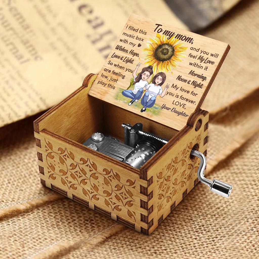 Mom You Are Beautiful - Personalized Mother's Day Mother Hand Crank Music Box