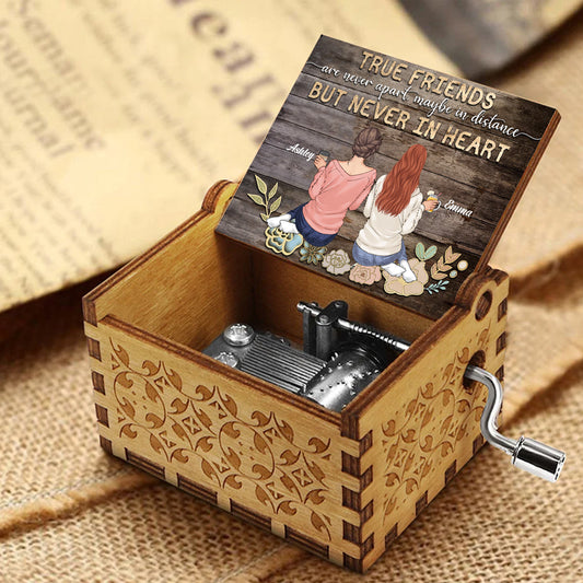 Our Friendship Is A True Blessing - Personalized Bestie Hand Crank Music Box