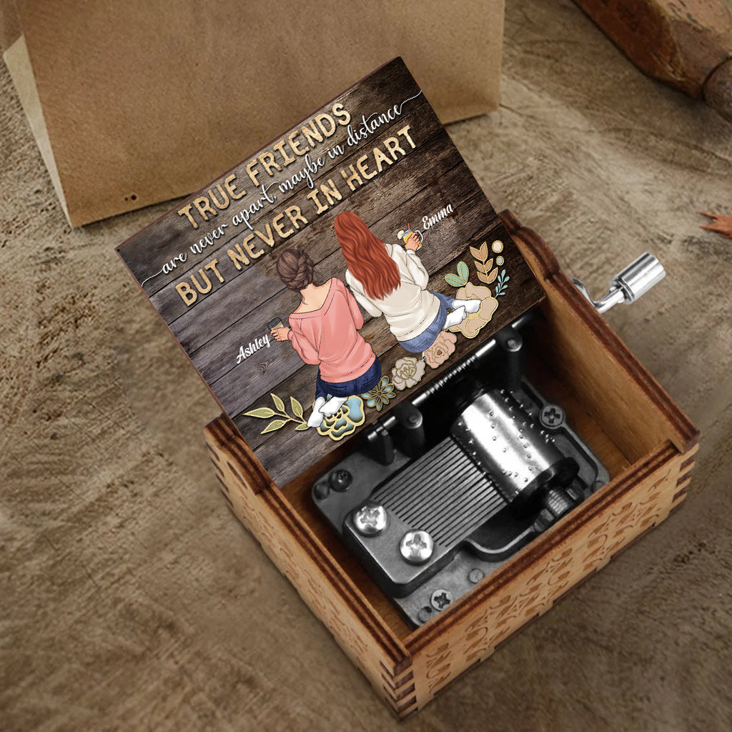 Our Friendship Is A True Blessing - Personalized Bestie Hand Crank Music Box