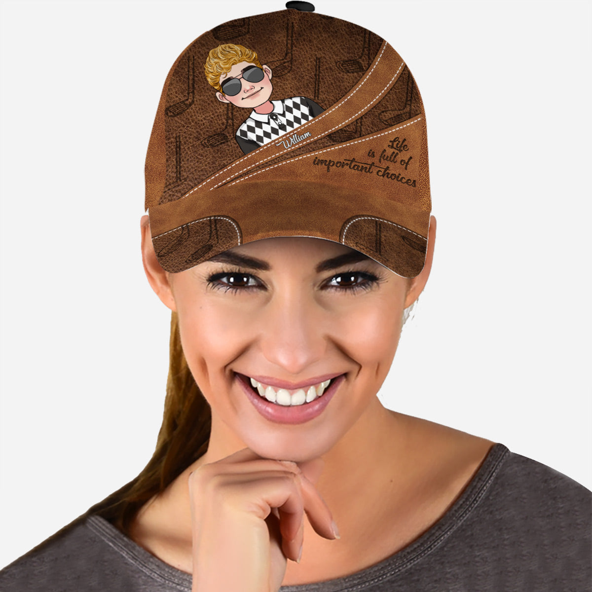 Das Leben ist voller wichtiger Entscheidungen – Personalisierte Golf Classic Cap