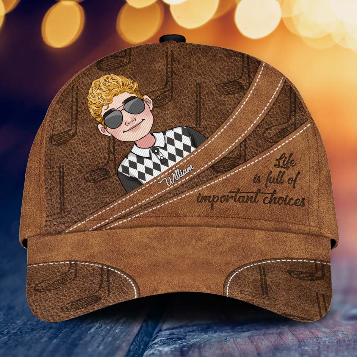 Das Leben ist voller wichtiger Entscheidungen – Personalisierte Golf Classic Cap
