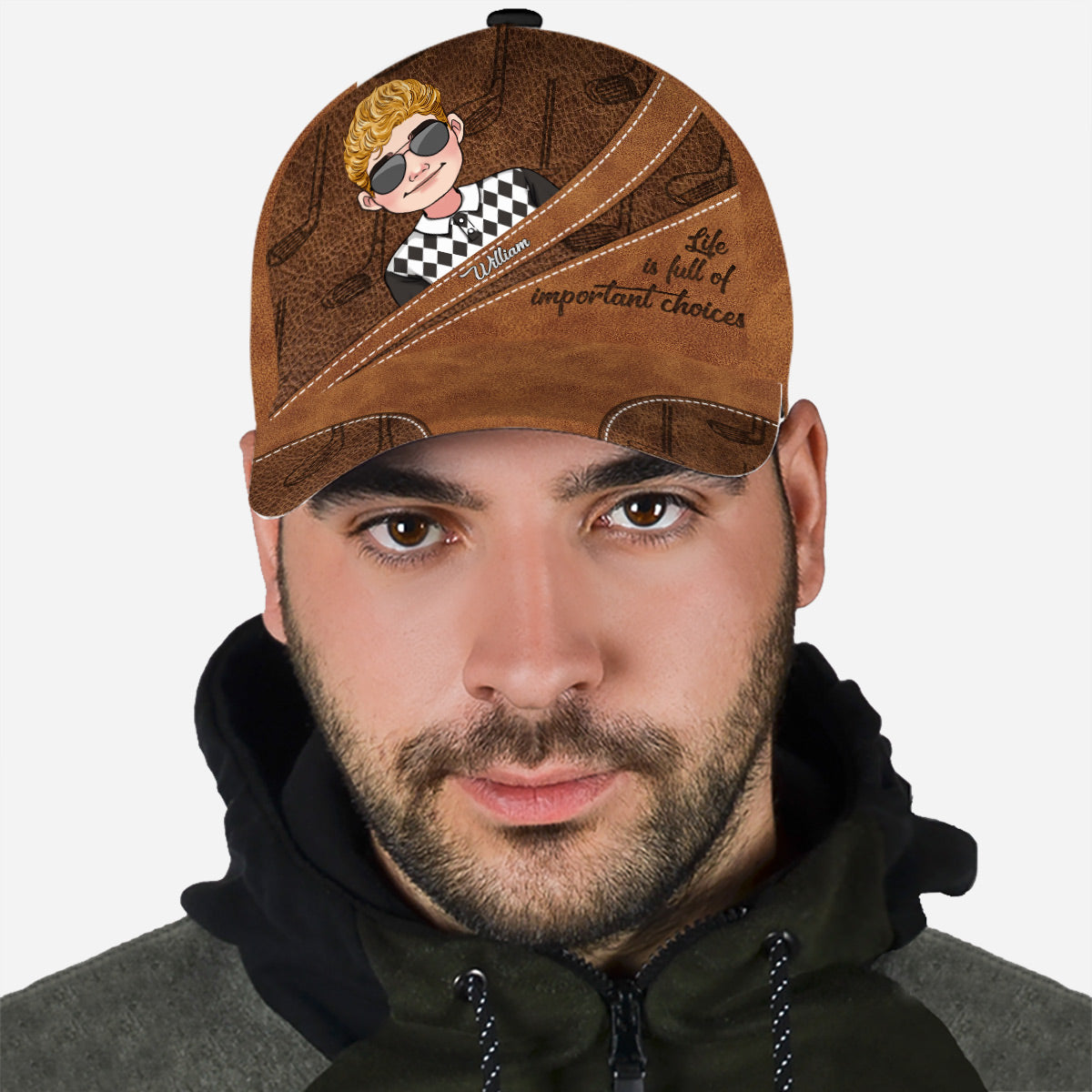 Das Leben ist voller wichtiger Entscheidungen – Personalisierte Golf Classic Cap