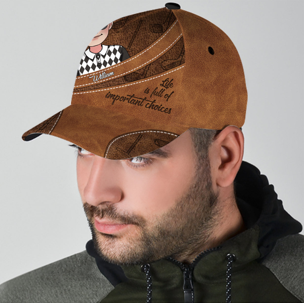 Das Leben ist voller wichtiger Entscheidungen – Personalisierte Golf Classic Cap
