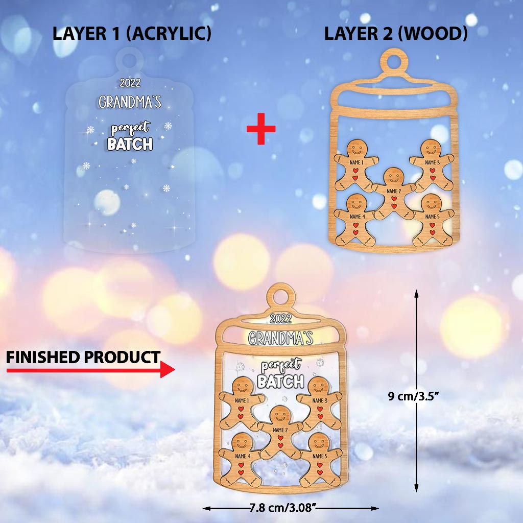 Grandma’s Perfect Batch - Personalized Christmas Grandma Layers Mix Ornament