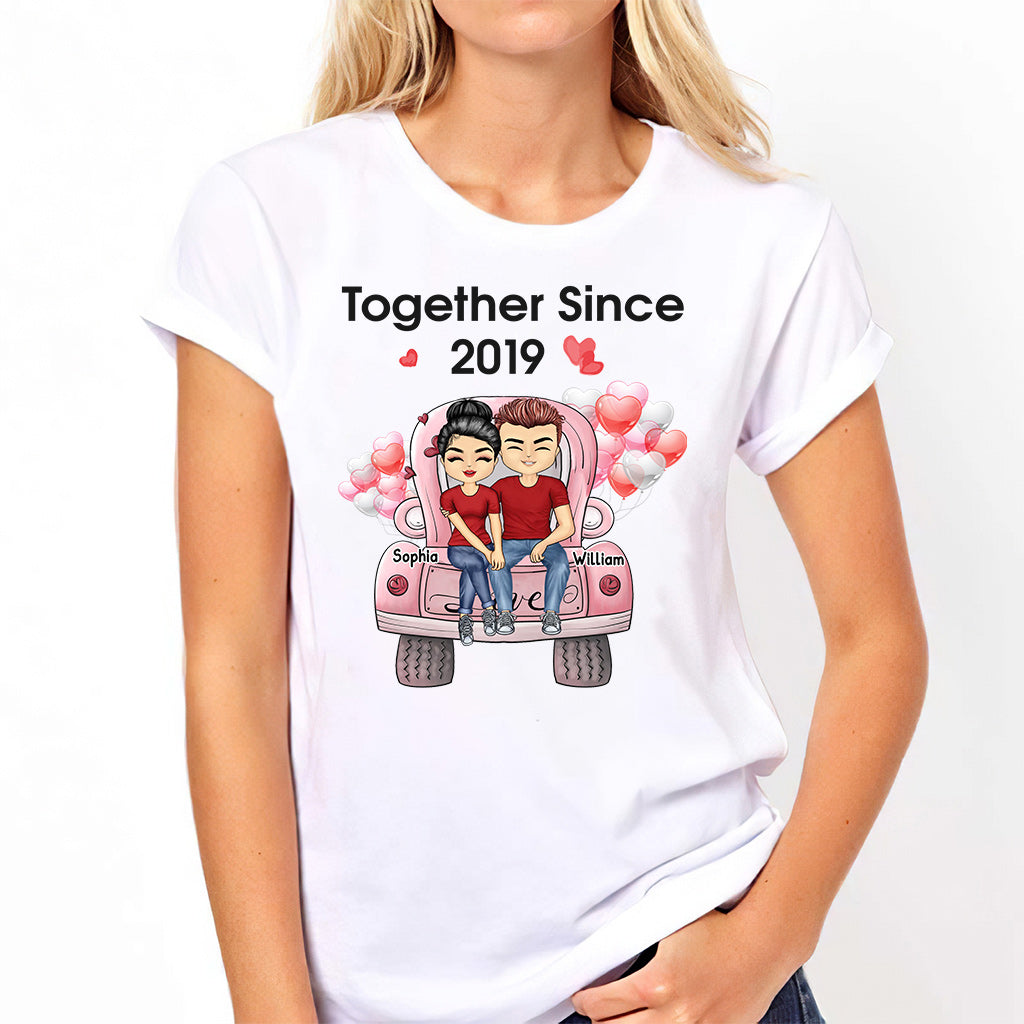 Together Since - Personalized Couple T-shirt and Hoodie