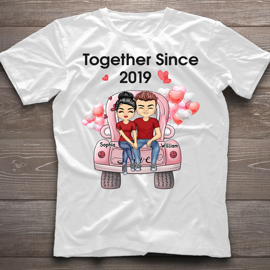 Together Since - Personalized Couple T-shirt and Hoodie