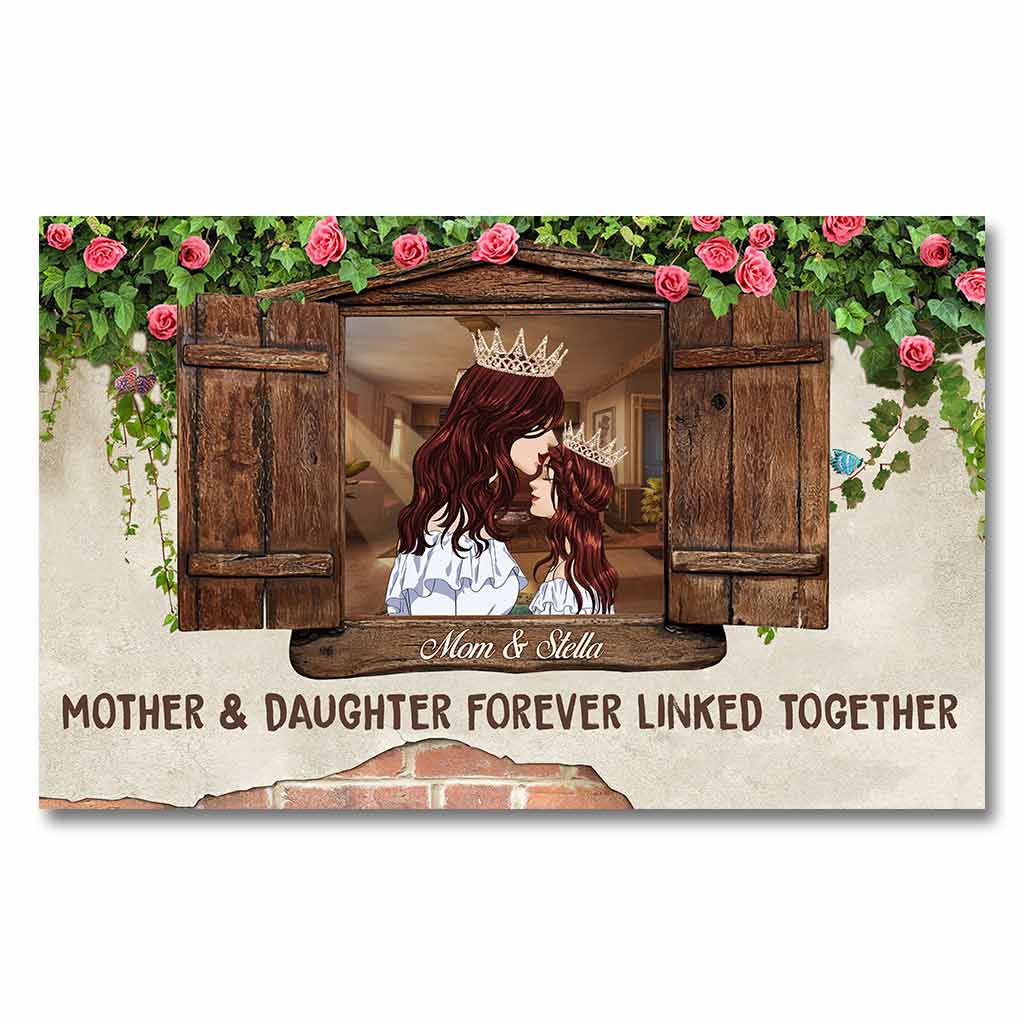 Mother & Daughter Forever Linked Together - Personalized Mother's Day Poster