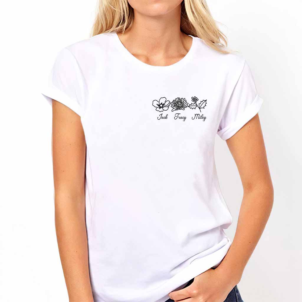 Birthday Flower - Personalized Mother's Day Mother T-shirt and Hoodie