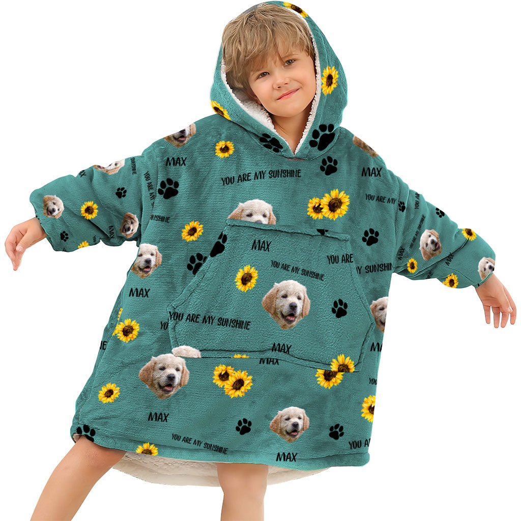 Du bist mein Sonnenschein – Hundegeschenk für Katzenliebhaber – Personalisierter Decken-Hoodie