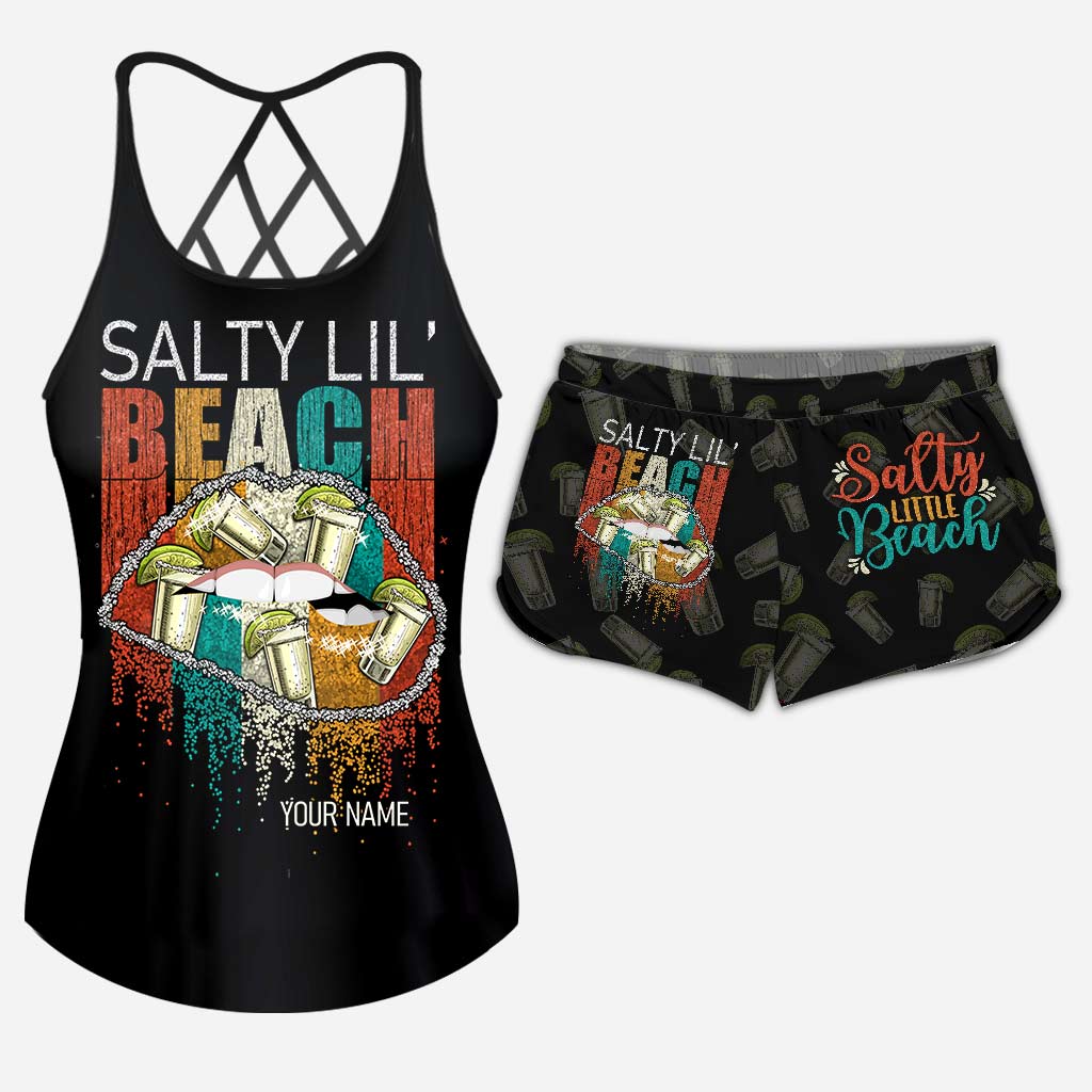 Salty Lil Beach - Débardeur et short femme personnalisés « Amoureux de la mer »