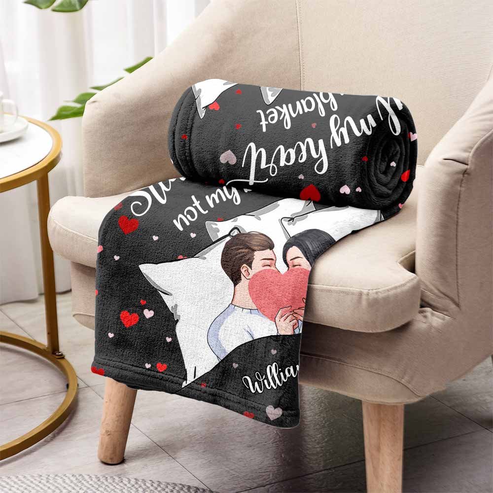 Steal My Heart Not My Blanket - Personalized Couple Blanket
