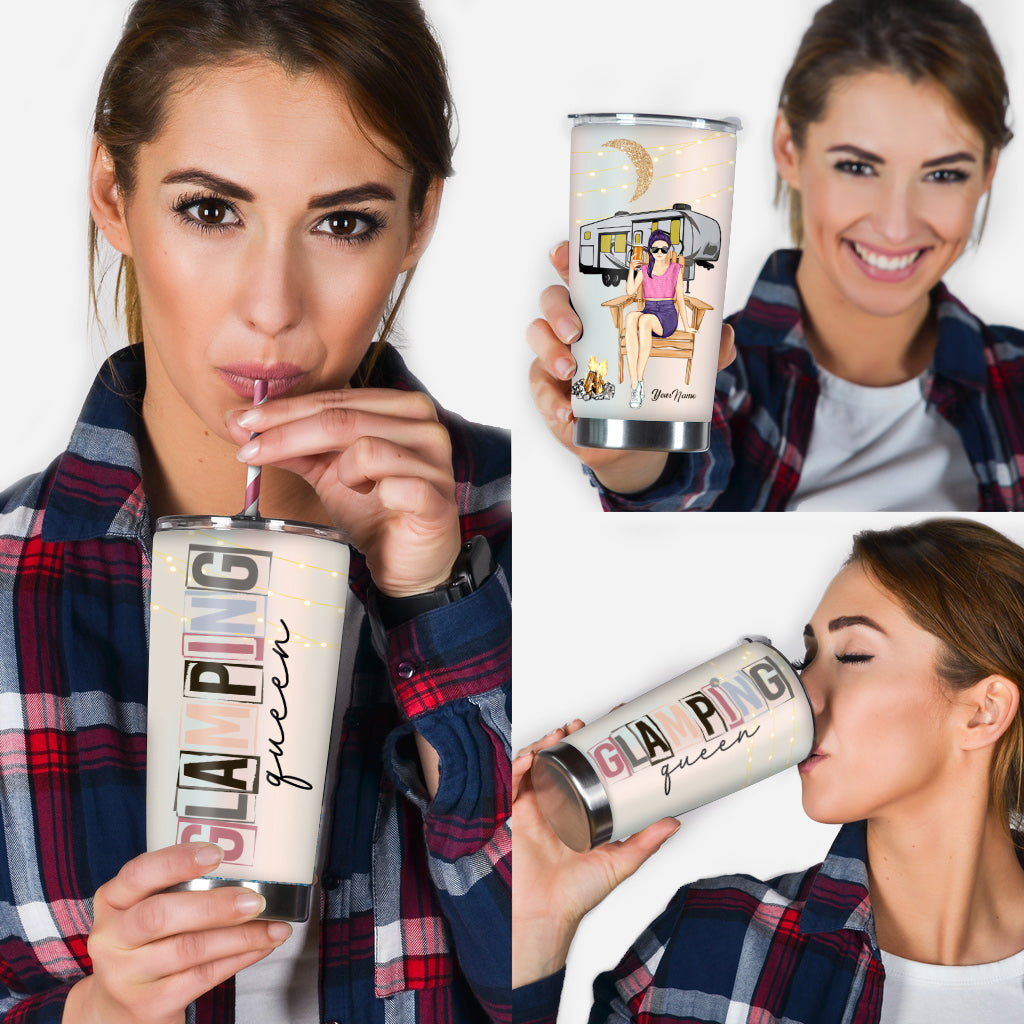 Glamping Queen - Personalized Camping Tumbler