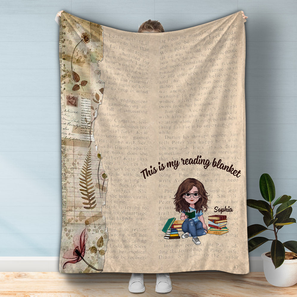 Voici ma couverture de lecture - Cadeau de lecture pour maman, fille, petite amie, épouse - Couverture personnalisée