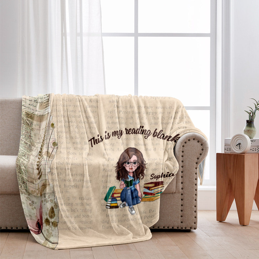 Voici ma couverture de lecture - Cadeau de lecture pour maman, fille, petite amie, épouse - Couverture personnalisée