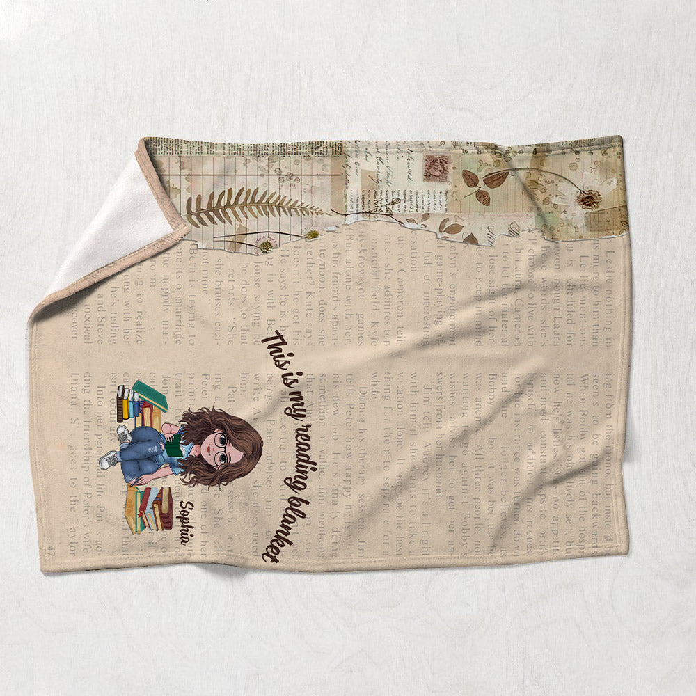 Voici ma couverture de lecture - Cadeau de lecture pour maman, fille, petite amie, épouse - Couverture personnalisée