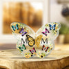 Mother And Children Floral Butterflies - Personalized Mother&#39;s Day Mother Custom Shaped Acrylic Plaque