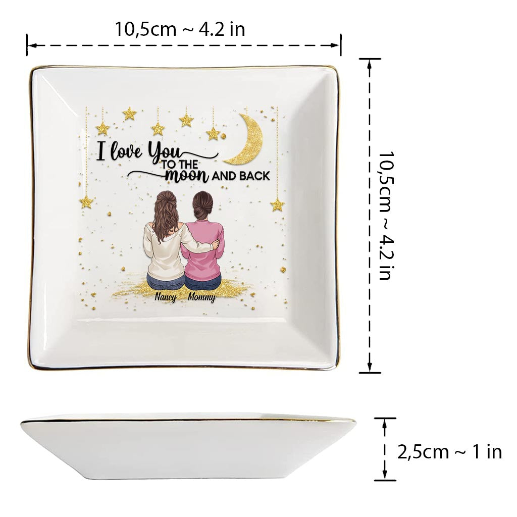 To The Moon - Personalized Mother's Day Mother Jewelry Dish