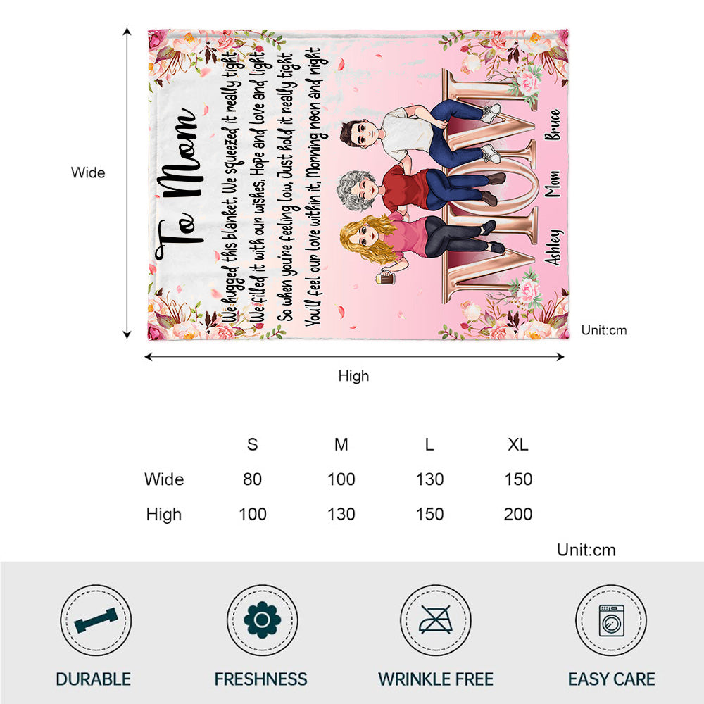 We Hugged This Blanket - Personalized Mother's Day Mother Blanket