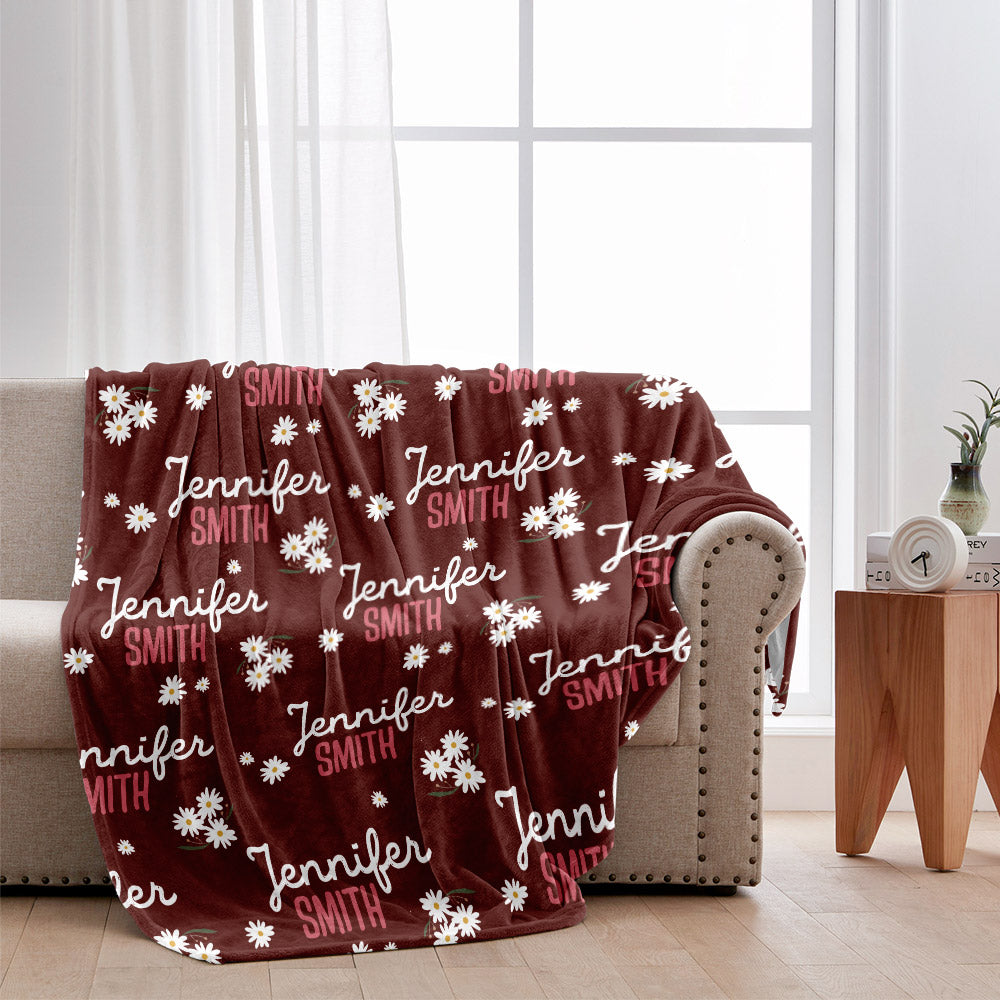 Daisy Custom Name - Personalized Grandma Blanket