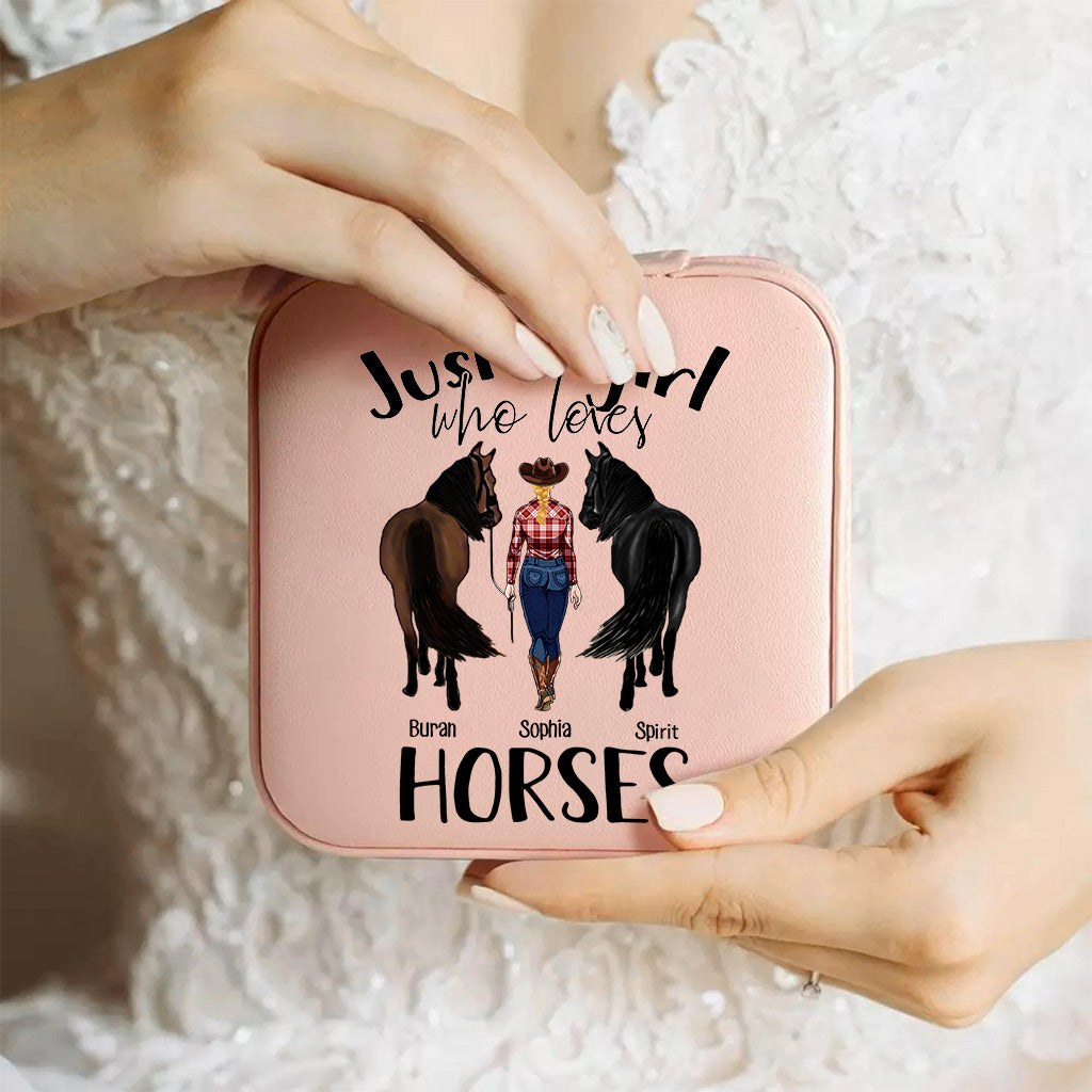 Une fille qui aime les chevaux - Boîte à bijoux personnalisée pour chevaux