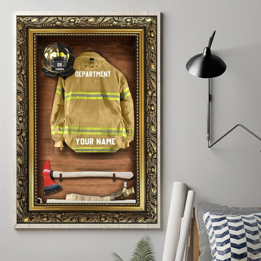 Feuerwehr-Ausrüstung – Personalisierte Leinwand und Poster zum Thema Feuerwehr.