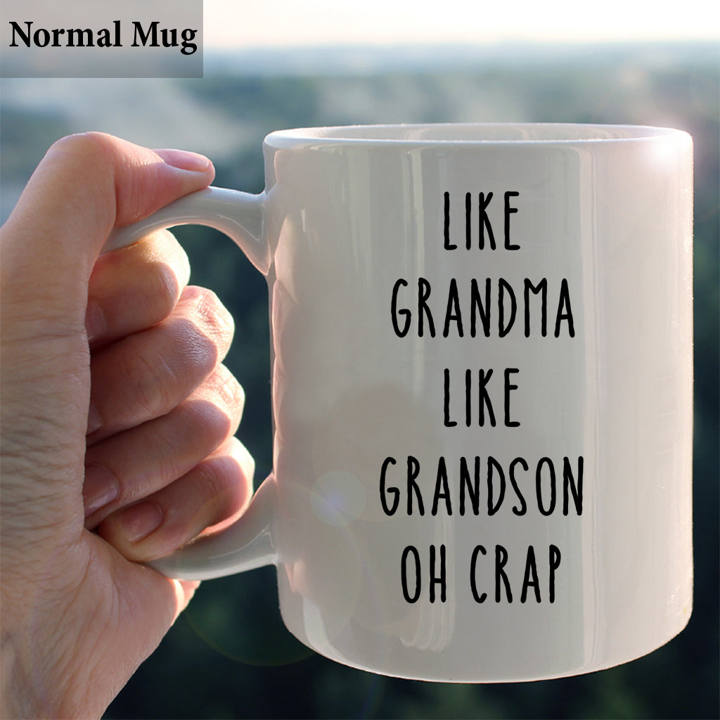 Wie die Mutter, so die Tochter – Oh je! – Familiengeschenk für Tante, Mutter, Oma – Personalisierte Tasse