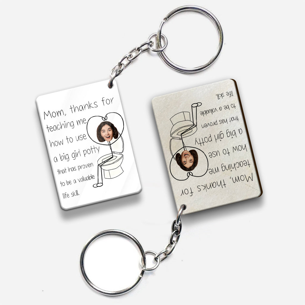 Thanks For Teaching Me Big Girl Potty - Personalized Mother Keychain