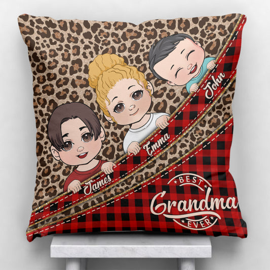 Best Grandma Ever - Personalized Grandma Throw Pillow