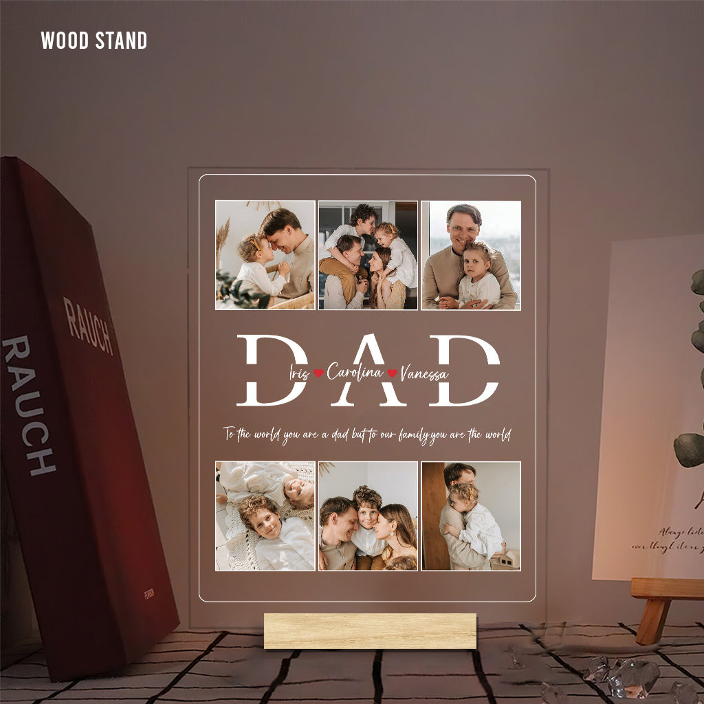 Best Dad Ever - Personalized Father Transparent Acrylic Plaque