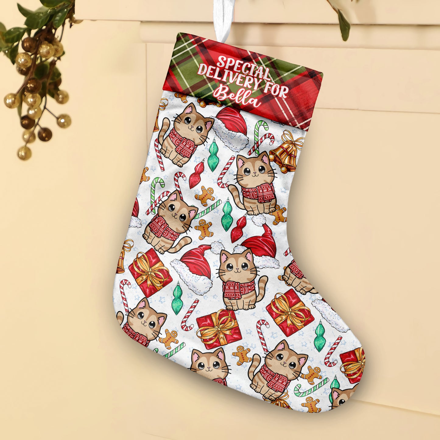 Meowy Christmas - Personalized Cat Christmas Stockings